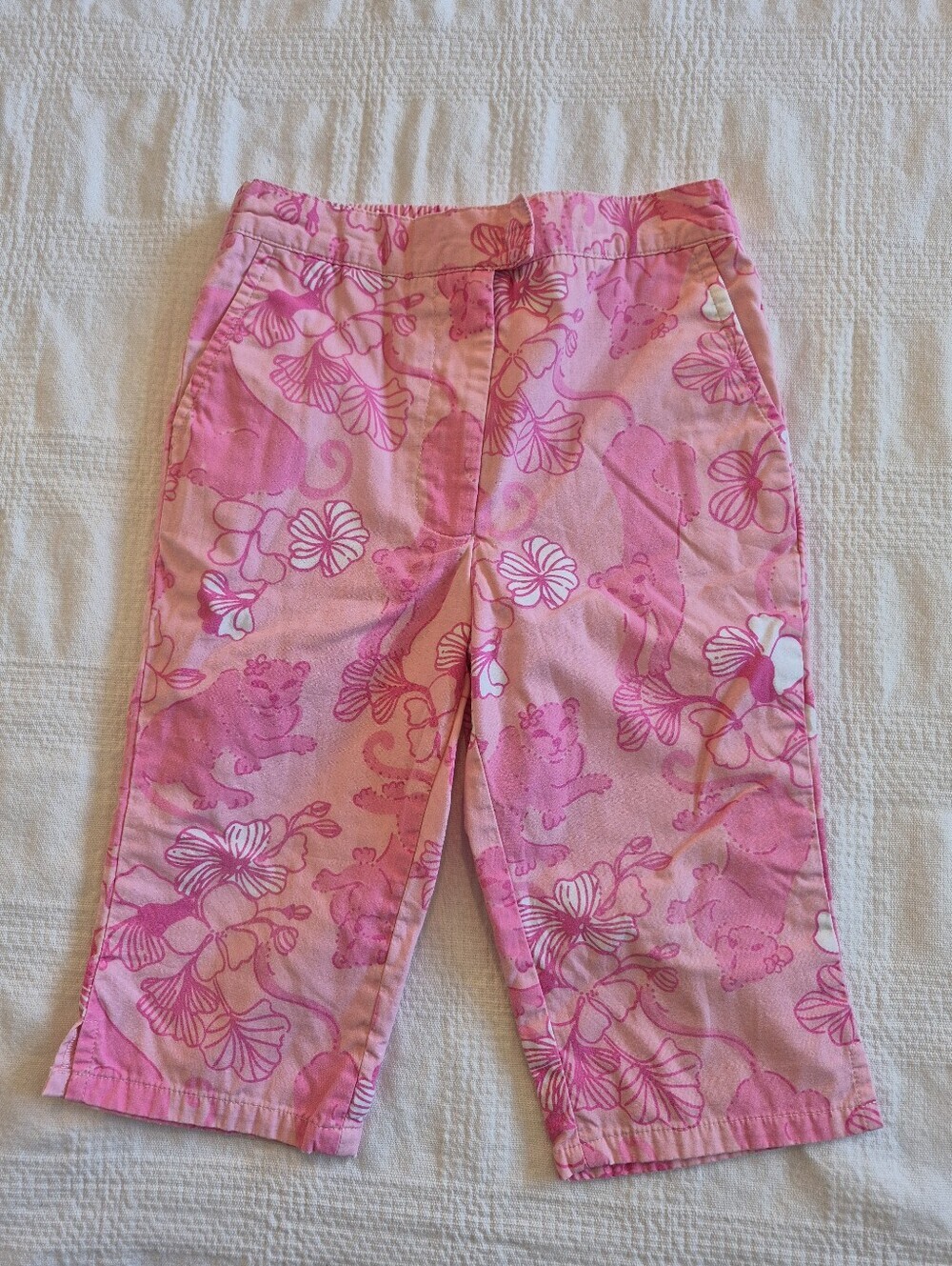 Lilly Pulitzer girls size 3T Jungle Cat & flower pants, VGUC Vintage